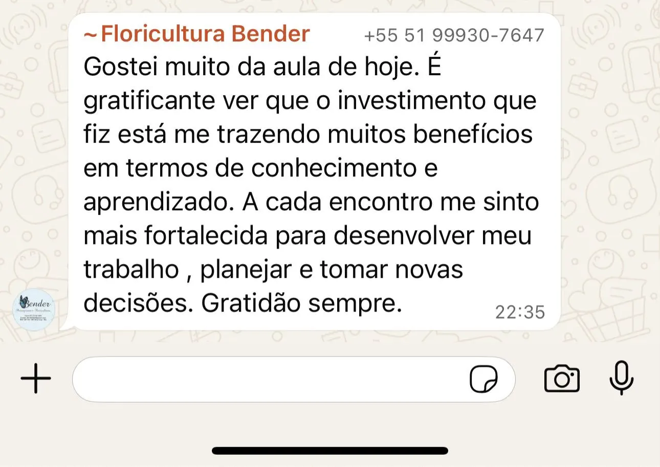 Depoimento de Floricultura Bender