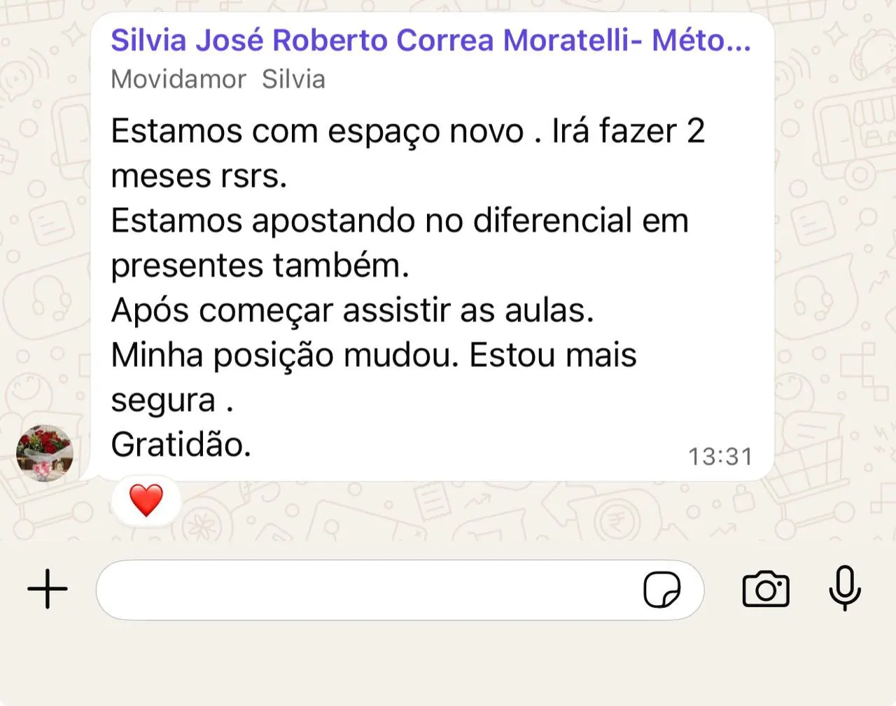 Depoimento de Silvia · Movidamor