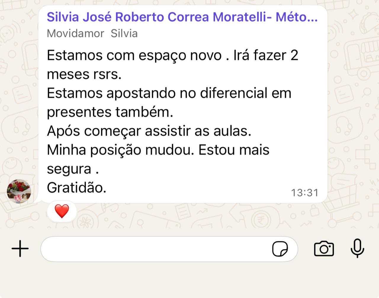 Depoimento de Silvia · Movidamor
